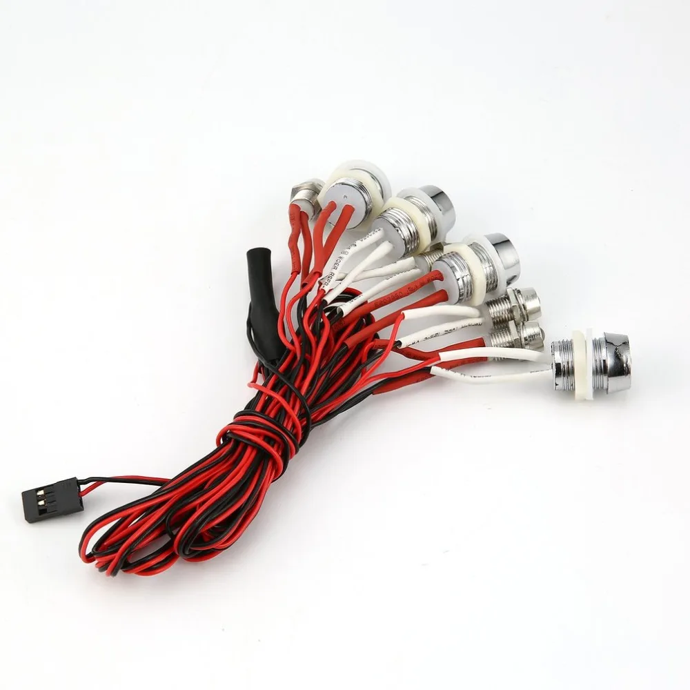 G. T. POWER L8 LED красный белый ультра яркий свет провод лампа линия для RC автомобилей