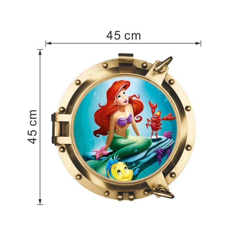 % Русалка Принцесса рыба детские наклейки на стену для детской комнаты Наклейка