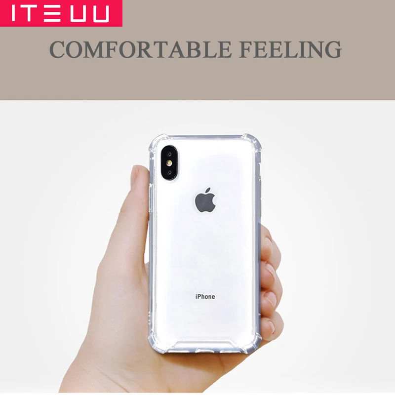 ITEUU сверхпрочный ударопрочный чехол для iPhone X XS MAX XR ПК ТПУ воздушная подушка Супер