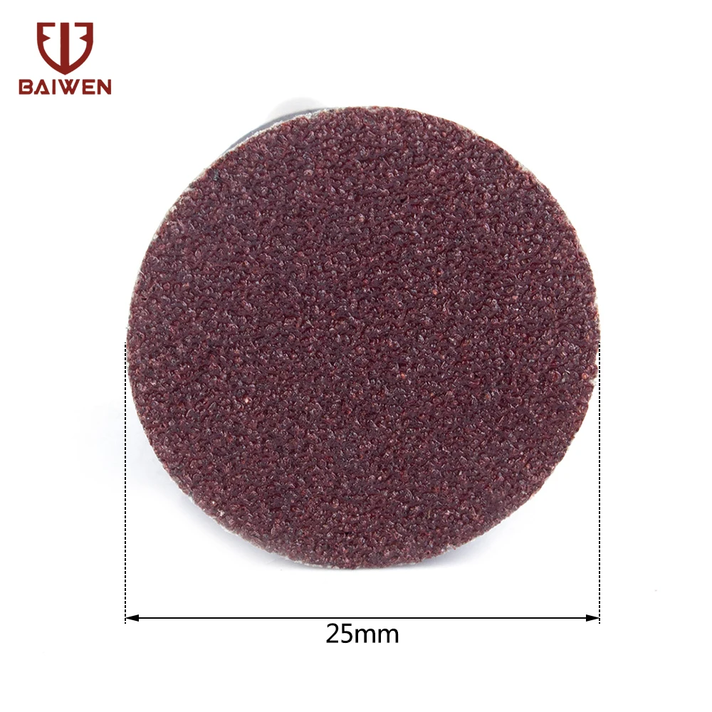 

1" 25mm Roloc Sanding Disc Pad 60Grit Roll Lock Grinding Disc For Metal Wood Polishing 10-50Pcs