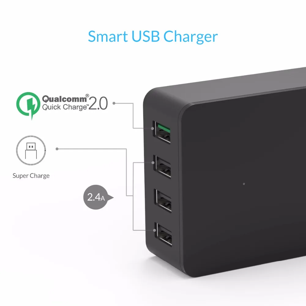 ORICO QC2.0 4 порта настольное зарядное устройство 1 Qualcomm сертифицировано Быстрая