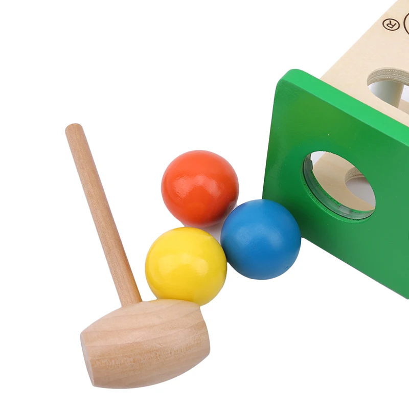 

Creative Rainbow Ringing Kicking Table Beating Table Toys For Children Wooden Learning Education Toys