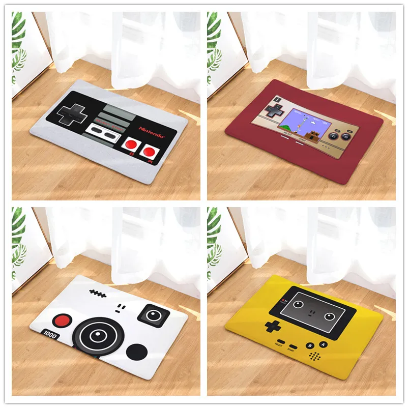 

Retro Entrance Mat Waterproof Anti-Slip Doormat Game Play Camera Printed Carpets Bedroom Rugs Decorative Stair Mats Home Decor