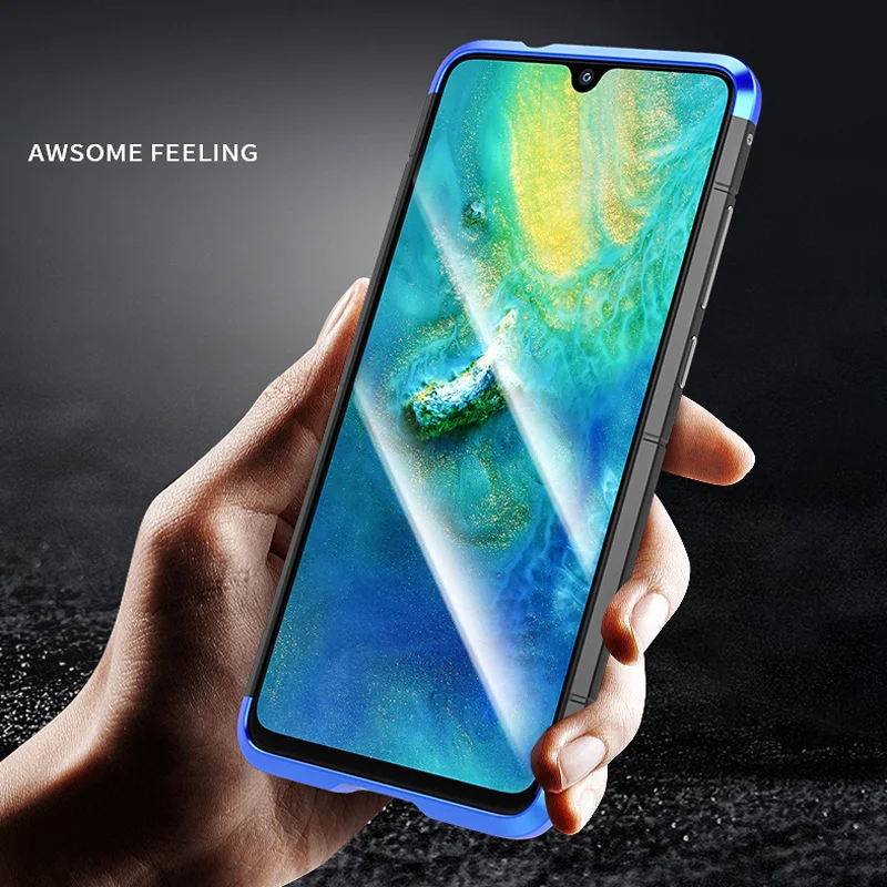 Алюминиевый металлический бампер для Huawei Mate 20 Pro Чехол ударопрочный Жесткий ПК