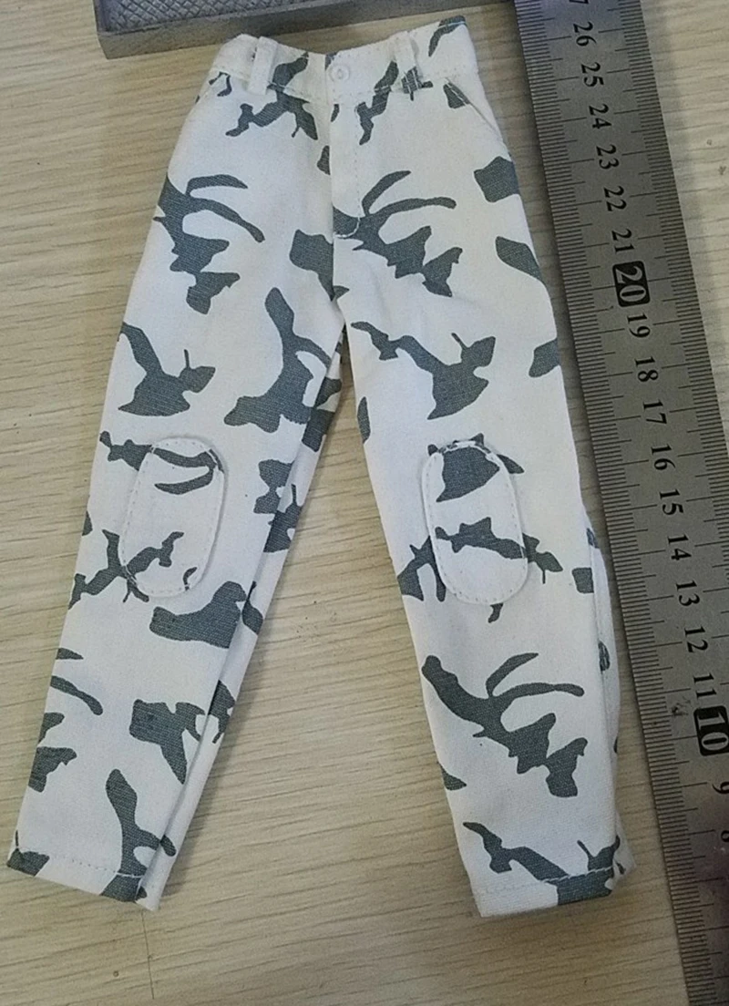 

1/6 Scale Snow Camouflage Pants Trousers Models for 12'' Male Figures DIY