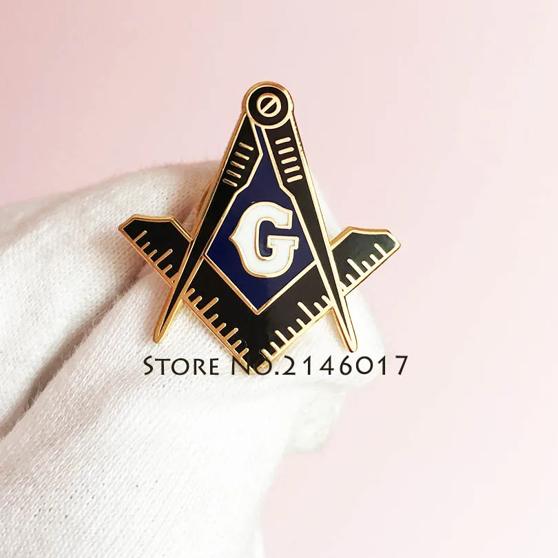 100 шт. эмалированные броши на заказ и булавка Masonic Regalia металл ремесло квадрат