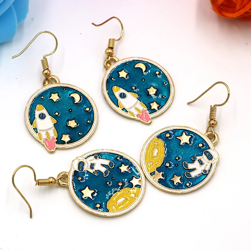 1 пара новых детских носков золото Цвет Подвесные серьги геометрической формы