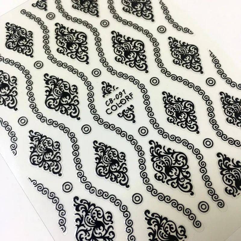 

Newest CB sereis CB-091 lace 3d nail art sticker nail decal stamping export japan