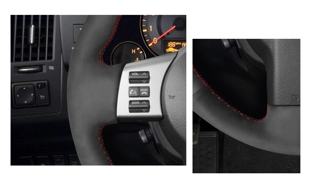 Ручная работа DIY черный замшевый чехол рулевого колеса автомобиля для Infiniti FX FX35 FX45 2003-2008 Nissan 350Z 2003-2009