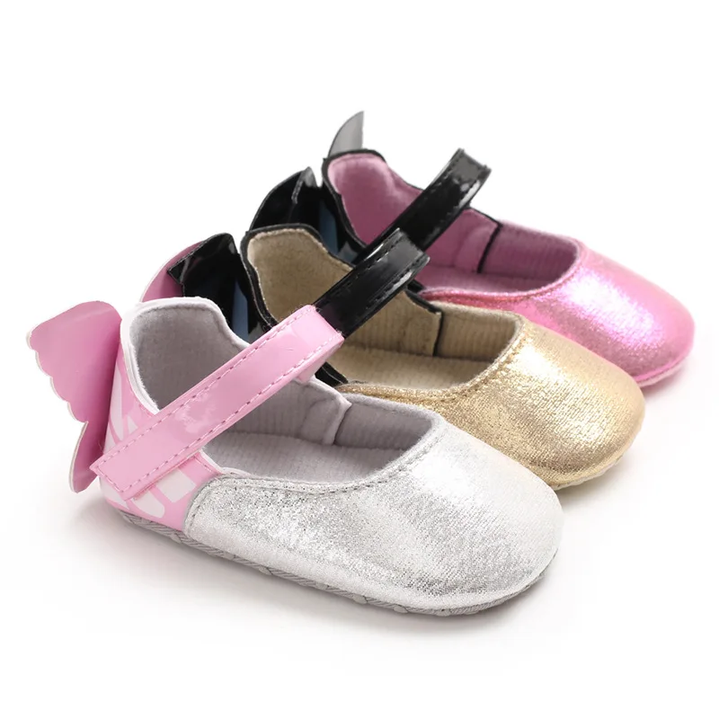 Демисезонная обувь принцессы для маленьких девочек 0-1; обувь с мягкой подошвой; обувь для малышей