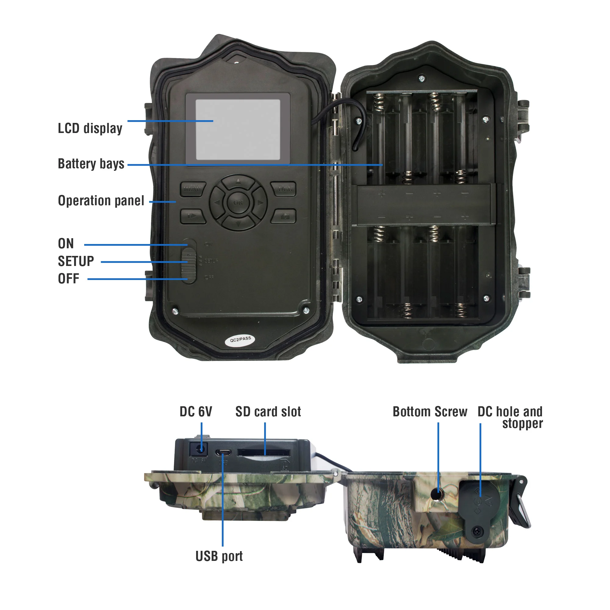 Bolyguard охотничья тропа камера 36MP 1080P HD широкий угол 110 ° тепловизор футов ночное