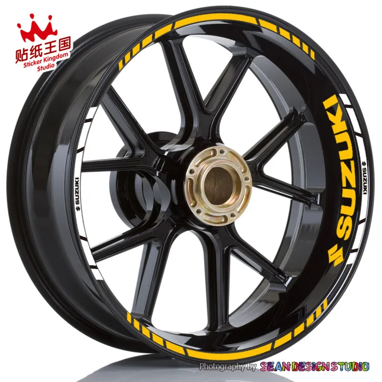 

For GSXR GSX-R1000 750 600 GSXS GSX-S1000 750 Hayabusa GSX1300R V-Strom SV1000 650 Wheel Sticker Reflective MotorBike Rim Decal