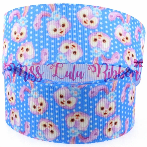 Корсажная лента с принтом кролика 16 75 мм 50 ярдов/рулон|printed grosgrain ribbon|grosgrain ribbonribbon