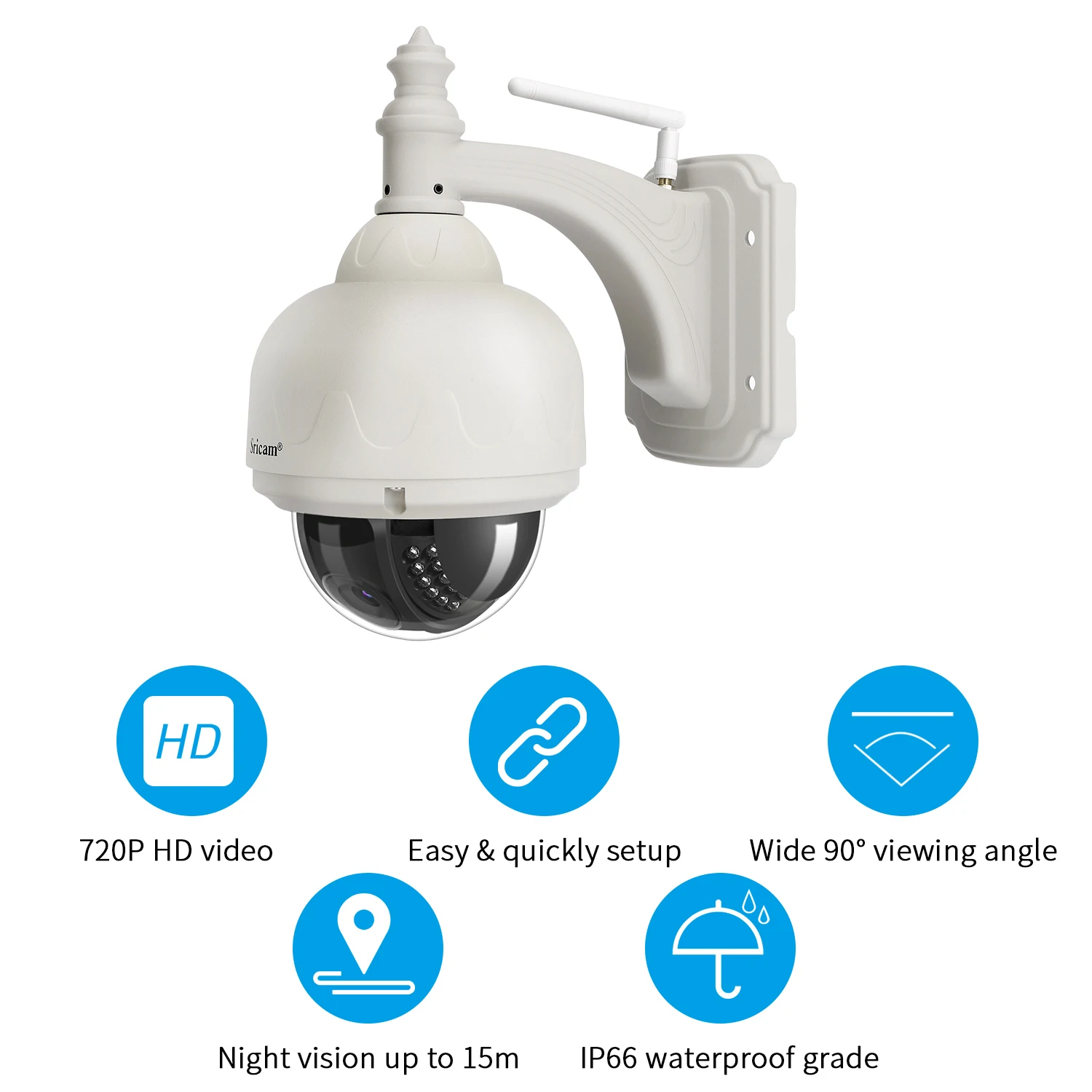 SRICAM SP015 Водонепроницаемый HD IP камера домашний уличный безопасности Камера
