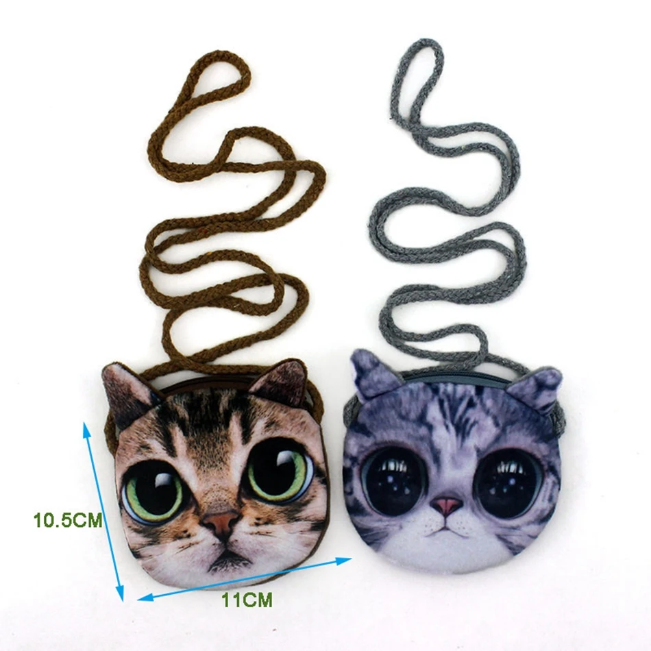 Кошелек ALIEME для мелочи с 3D рисунком милая миниатюрная сумочка кошкой детский