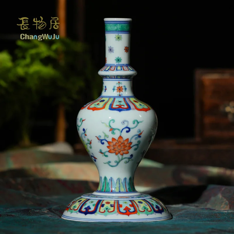 Changwuju в цзиндэчжэне подходящая кружка свеча ручная роспись синий белый цветной