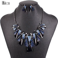ms17316 hot sale brand jewelry sets classic design bridal jewelry womans necklace set high quality 5 colors party gifts