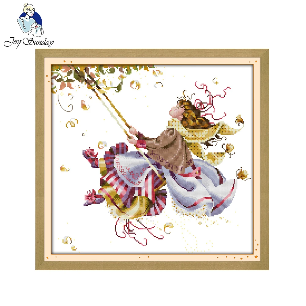 Joy Sunday Swing Patterns Diy Handmade Painting Needlework Embroidery Cross Stitch Home Decoration Craft Supplies | Дом и сад
