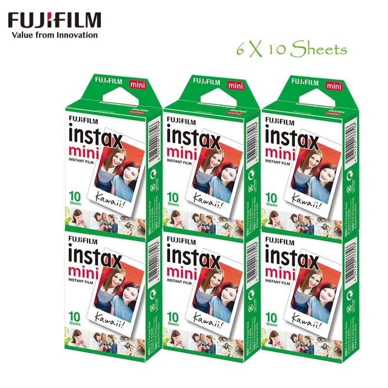 Fujifilm Fuji Instax Mini 8 Фильм Блан 10 шт. Фото Бумага для Polaroid 7 s 8 90 25 55 Доля СП-1 Мини Мгновенный Камеры - Цвет: 6x10 sheets