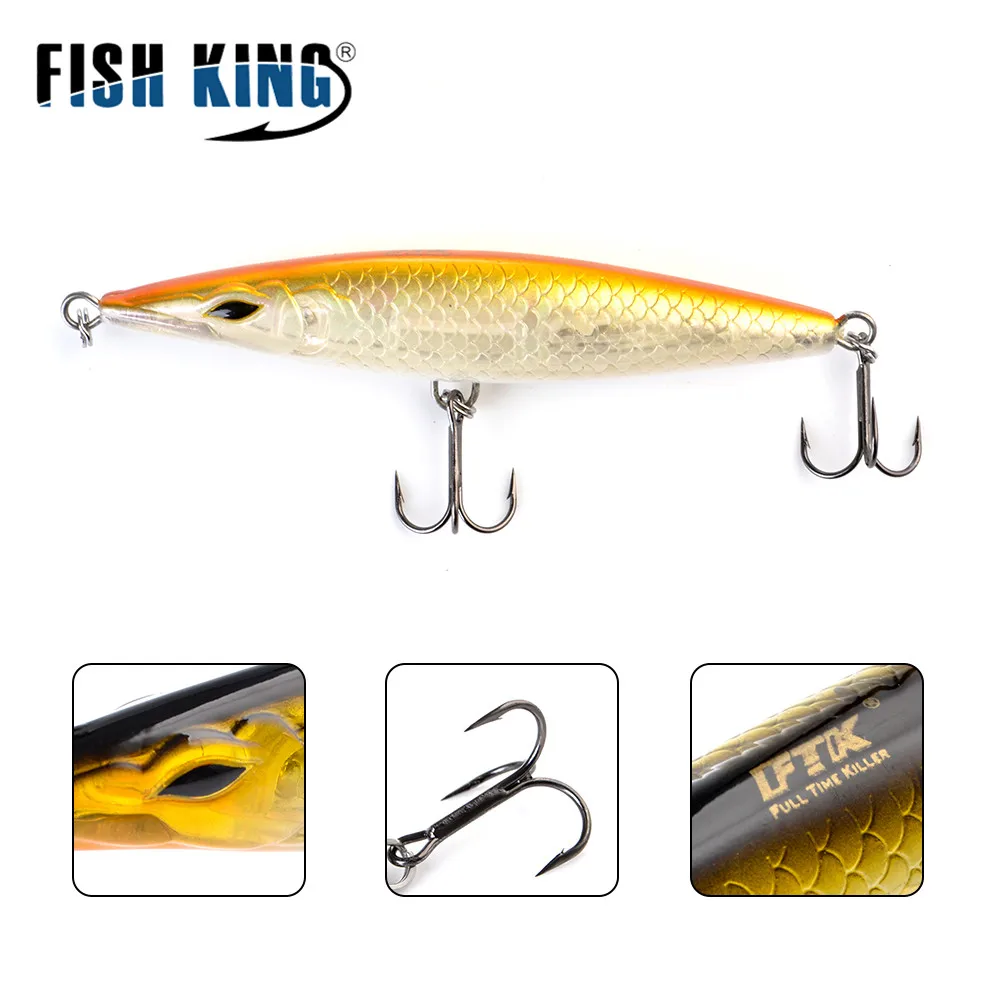 Fish King 90-150 мм Поппер карандашные приманки длинные литые карандаши плавающая