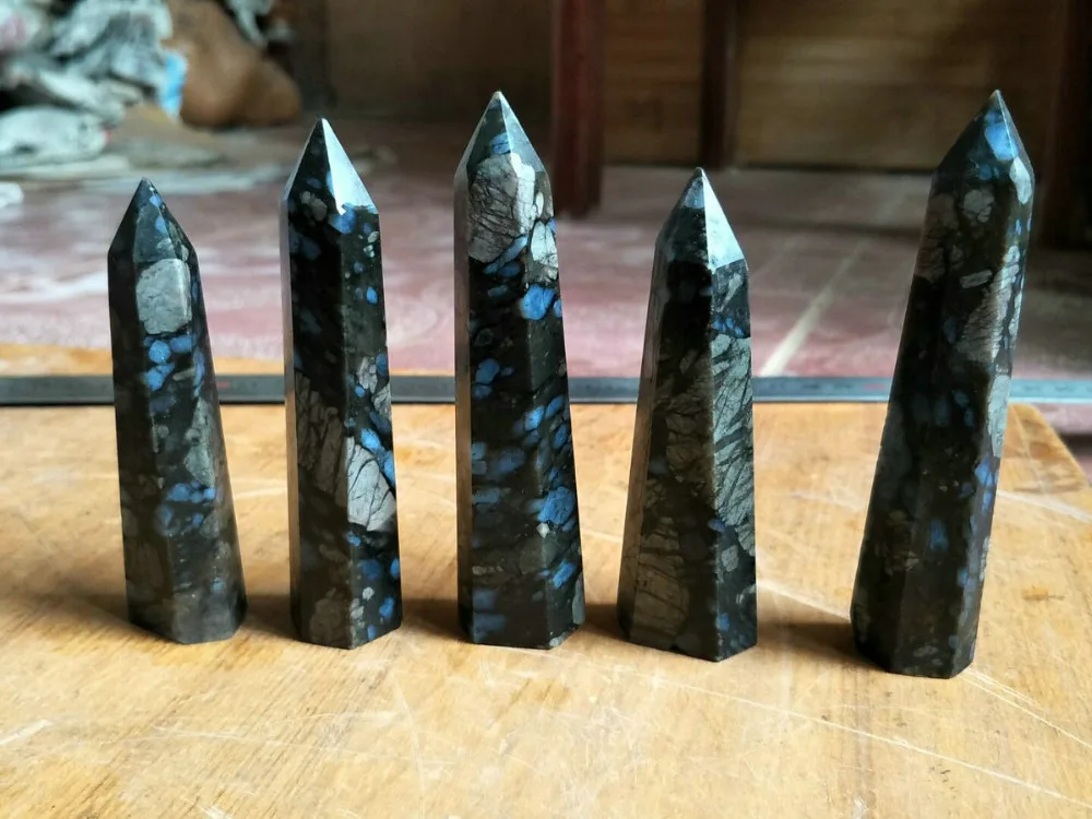 1 кг 2.2LB 20 шт натуральный синий опал Опалит кристалл яшма точки башня облик