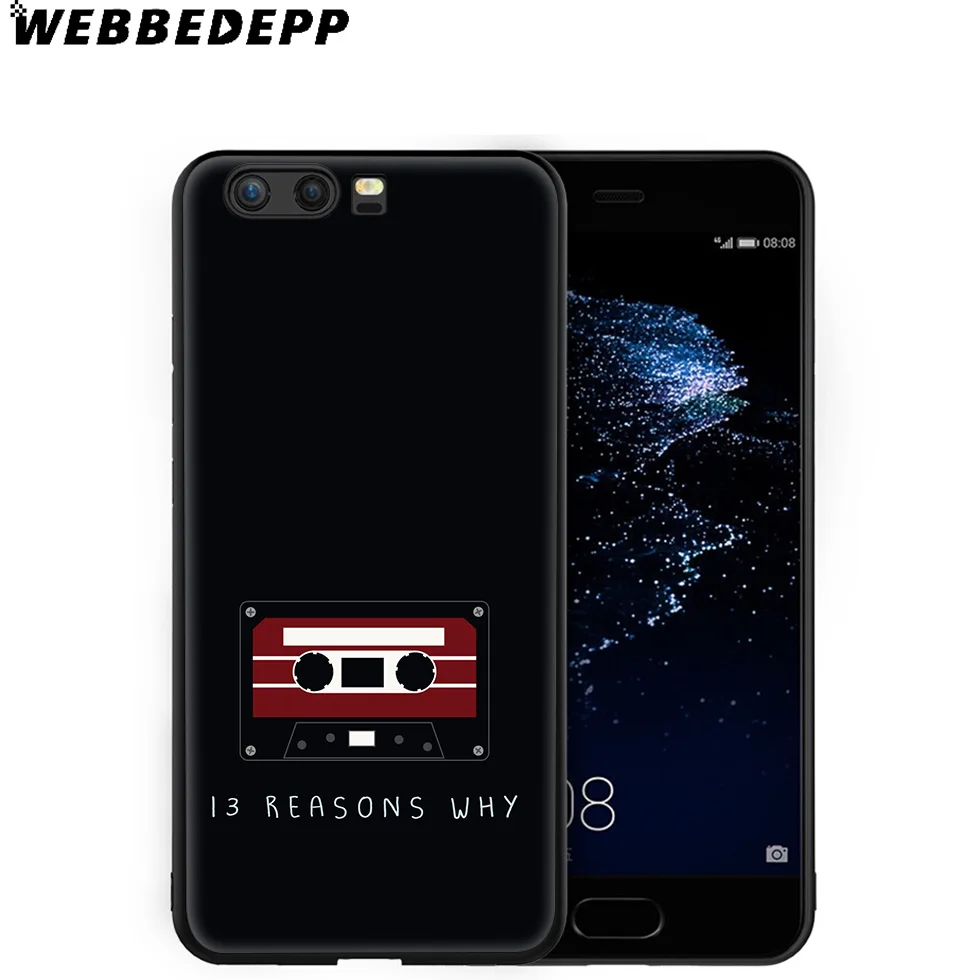 WEBBEDEPP тринадцать причин почему мягкий чехол для Huawei P8 P9 P10 P20 P30 Lite Pro P Smart Z Plus 2019 Y6