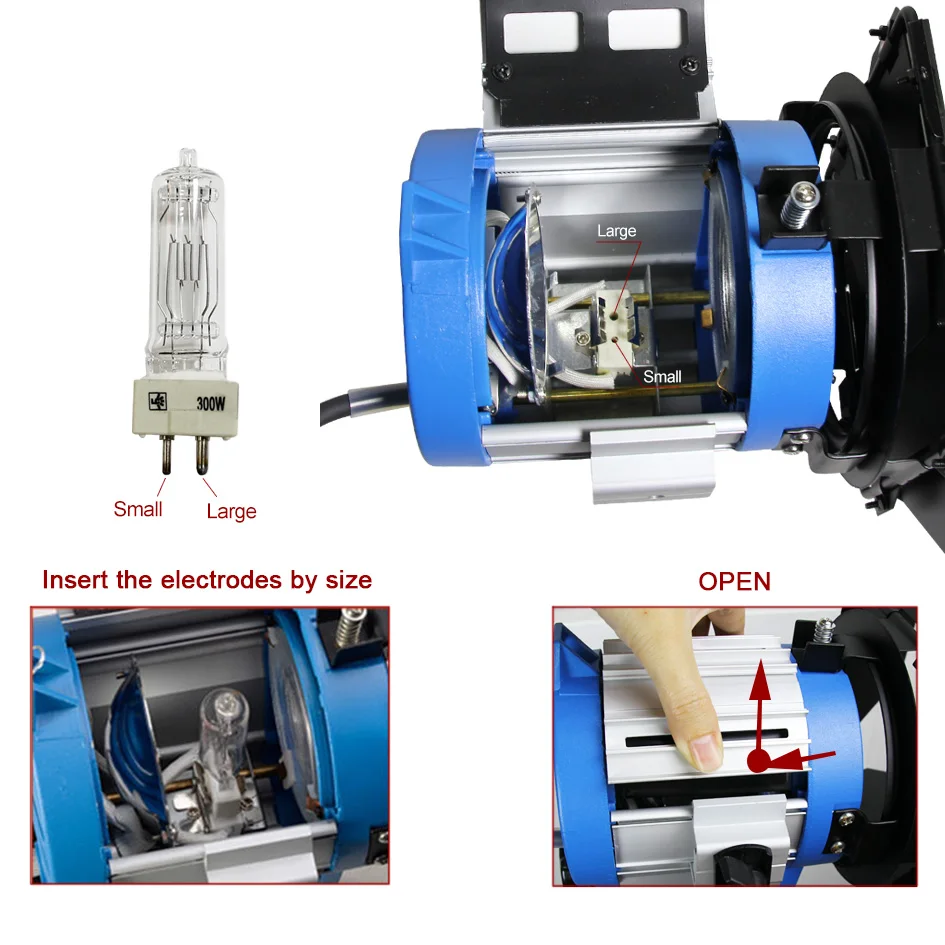 ALUMOTECH диммер+ 300 Вт как ARRI Fresnel прожектор вольфрамового света+ лампа для видео студийной камеры Фото осветительное оборудование