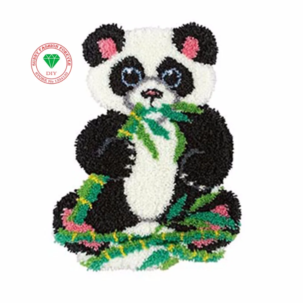 Набор панды с крючком защелкой детали для вышивки искусственный ковер резьба