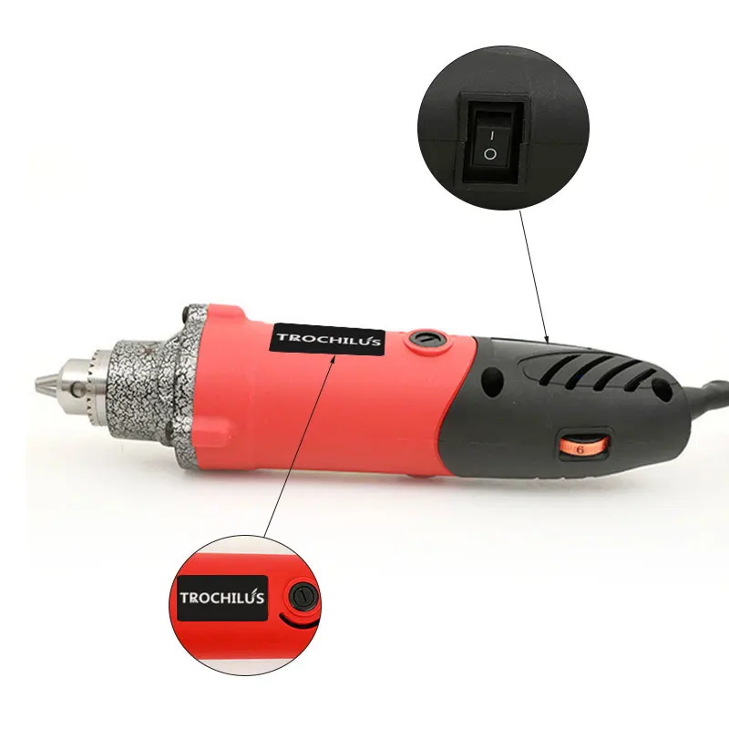 Trochilus Dremel 240 Вт угловая шлифовальная машина Регулируемый граверы и мини-сверла