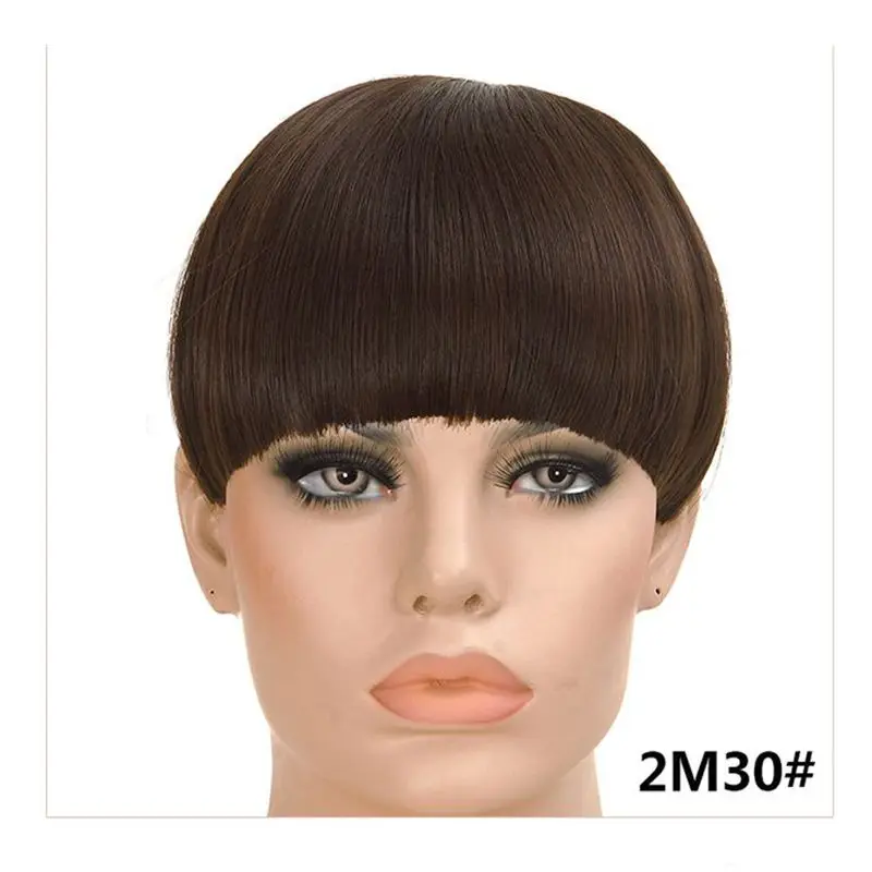 New Style Clip In Hair Bangs Natural 10 Colors Available Synthetic Side Symmetry Fringe 2Clips Extensions |