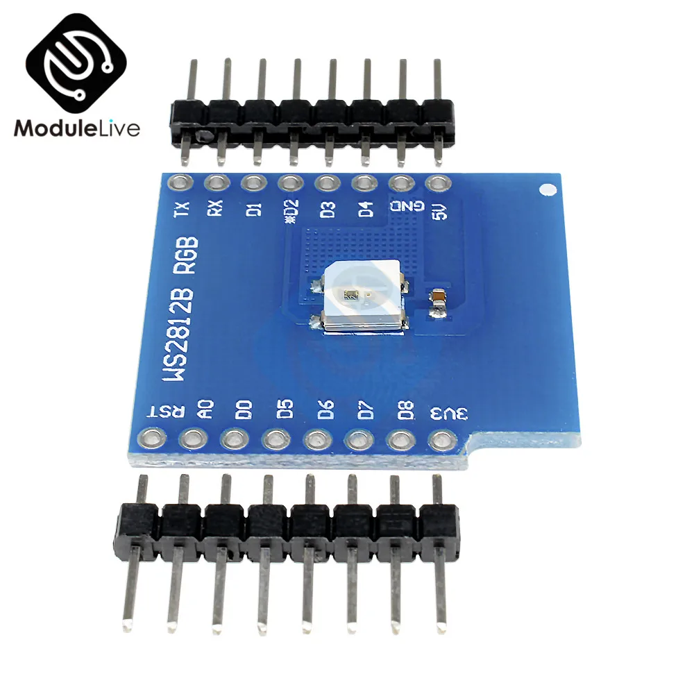Esp8266 для WeMos D1 WS2812B щит RGB Mini ESP8266 Модульная плата с HT Pins Diy электронная печатная -