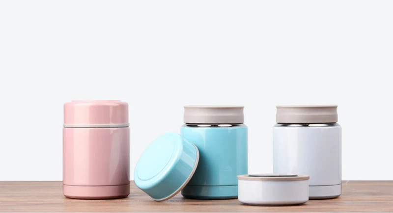 400ml Mini Small Vacuum 304 Stainless Steel Lunch Box Thermal Insulation Leak proof Soup Food Container Kids Student Bento Box