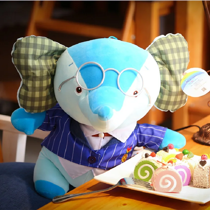 25 см/35 см/45 см Kawaii плюшевый слон семья-Радуга рубиновый набивные животные кукла