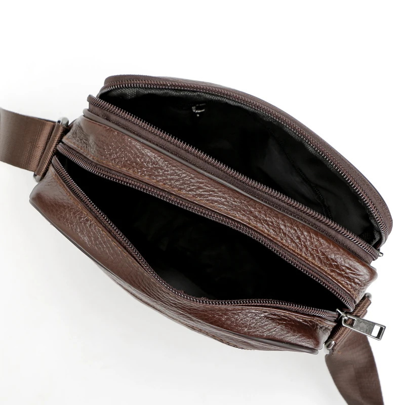 FONMOR Retro Vintage Leather Men Messenger Bags Shoulder Cross-body Patchwork Cowhide Bolsa |