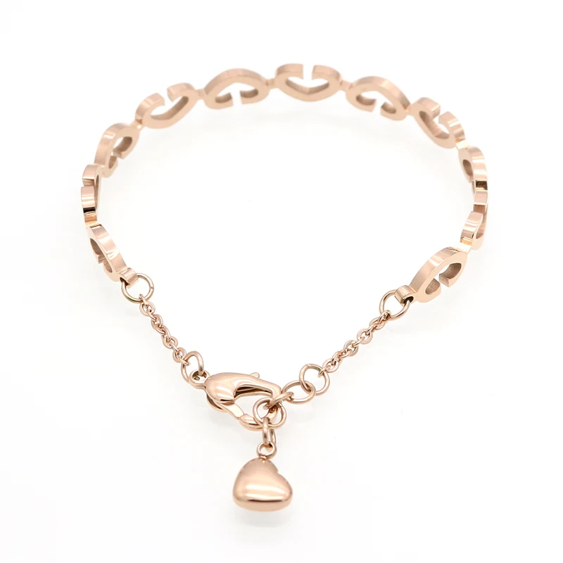 Лидер продаж, роскошный женский браслет в форме сердца, золотой браслет с шармом, pulseiras, модное ювелирное изделие, известный бренд Love, браслет, хорошее ювелирное изделие