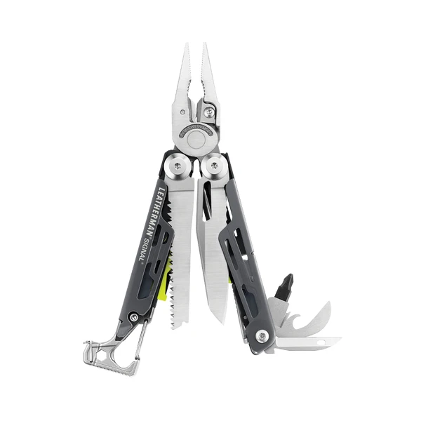 Gray Мультитул LEATHERMAN-SIGNAL Camping с пожарным стартером, молотком и аварийным свистком-8 цветов - Цвет: Gray