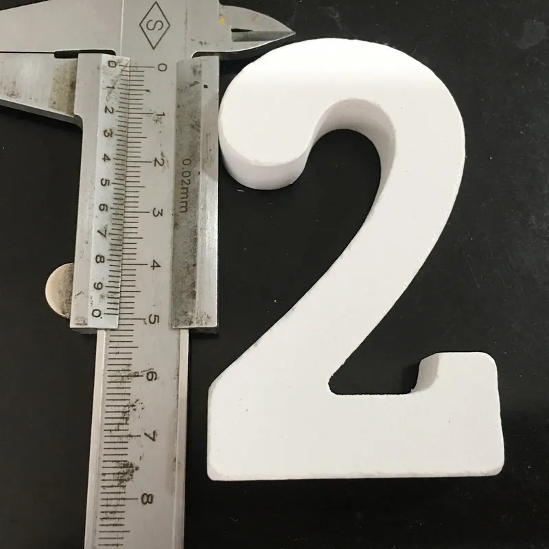 2 3.14" Wood Craft Plywood Wooden Number, Number 0 To 9 for Wedding Nursery Home Decoration - Цвет: 2
