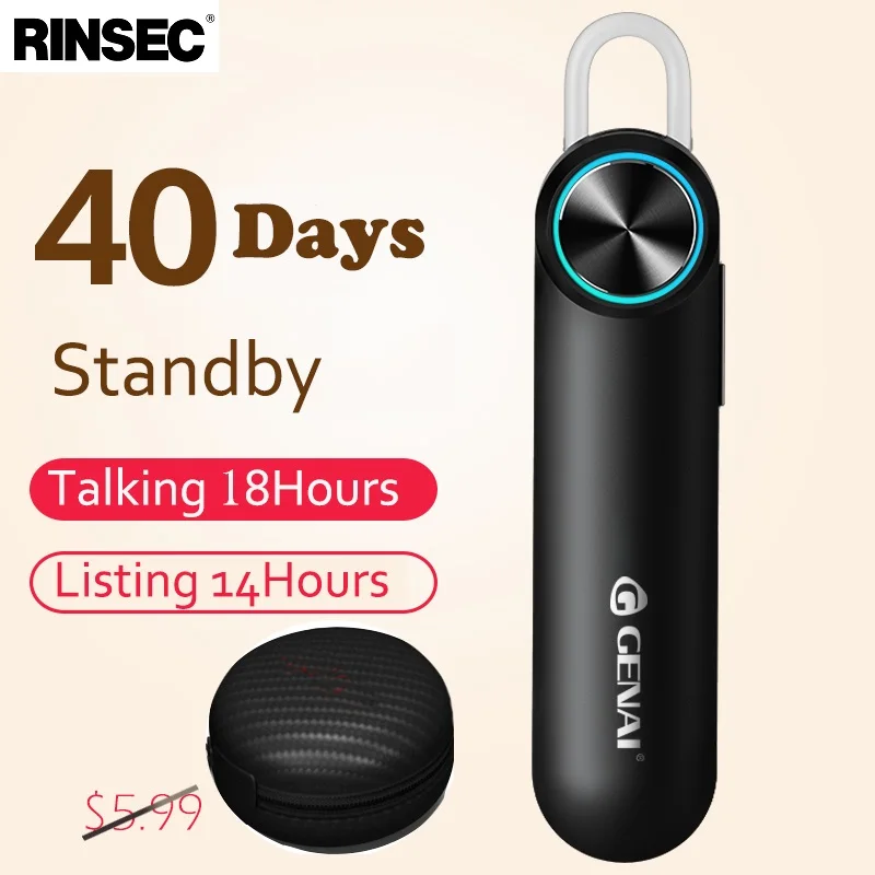 Blue8 Bluetooth гарнитура с 180 мАч супер большой Батарея Ёмкость 40 дней в режиме ожидания