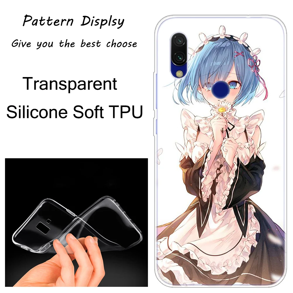 008 Аниме ReZERO Ram Rem Популярный силиконовый чехол для Xiaomi Redmi K20 7 7A 5 5Plus 6 6A S2 Note 8 7 6 5 Pro Модный чехол - Цвет: 008