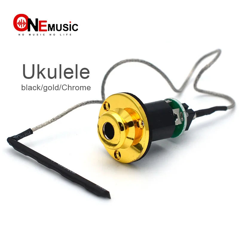 

1Set Ukulele Piezo Pickup Under Saddle Output End Pin Jack for UK Guitar