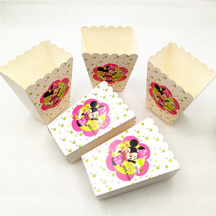 6 шт. Минни Мышь вечерние принадлежности для приготовления попкорна Коробка