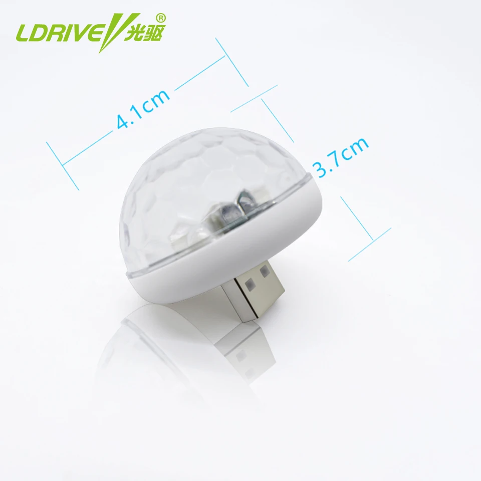 LDRIVE 1 шт. водить автомобиль USB атмосферный свет DJ RGB мини красочная музыкальная