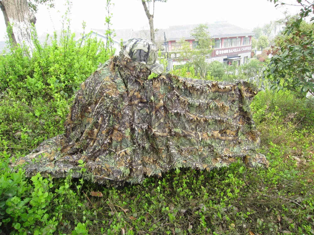 Плащ охотничья одежда 3D Кленовый лист Bionic Ghillie Yowie sniper birdwatch страйкбол камуфляж одежда куртка