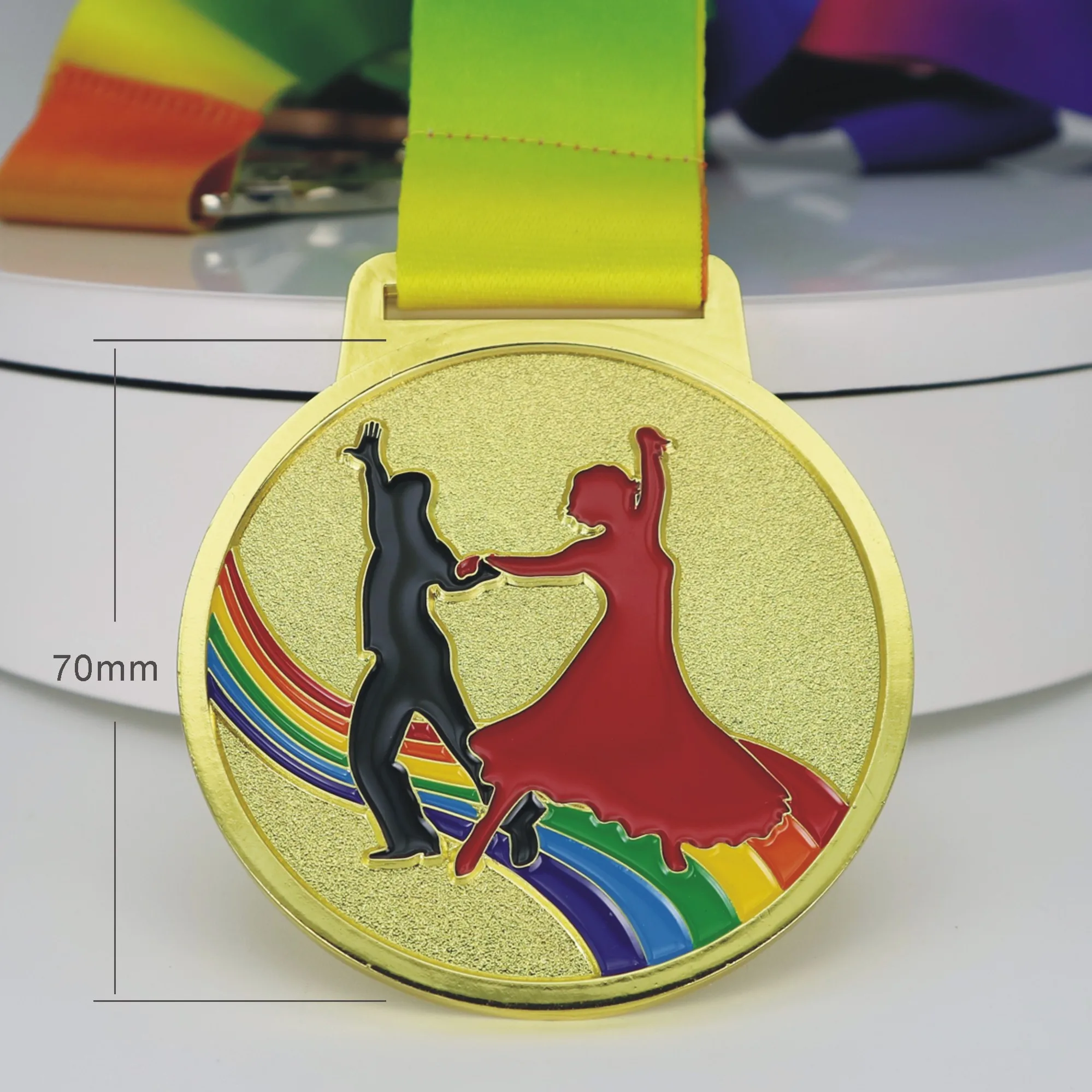 1 шт. медаль для танцев победители медаль Чемпион позолоченный металл медаль