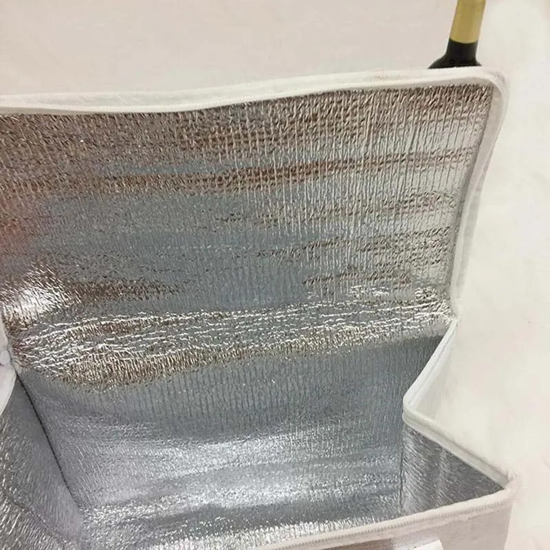 9L Портативная сумка для ланча серебряная маленькая холодильник еды напитков