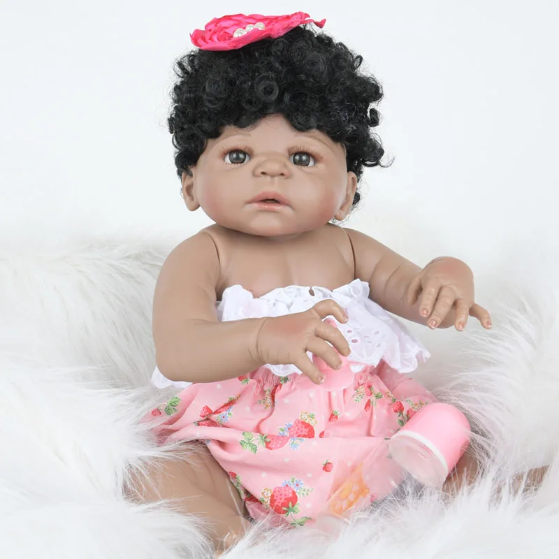 LEOOFU 55 см 22 inch Мягкие силиконовые bebe куклы reborn Рождественские подарки сюрприз