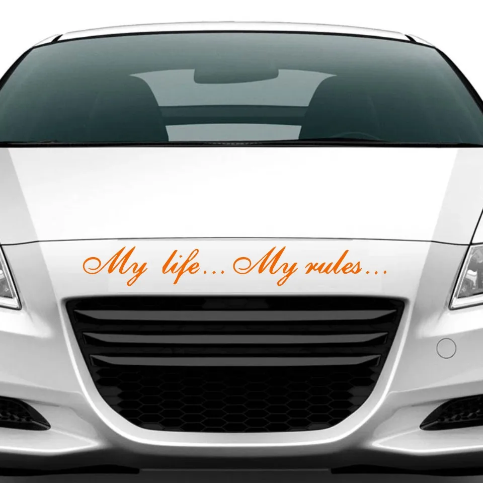 Автомобильные наклейки s 60 см* 8,5 см My life. My rule автомобильные Мотоциклы Автомобильные украшения Светоотражающие Водонепроницаемые купить 2 Сохранить половину пользовательских наклеек