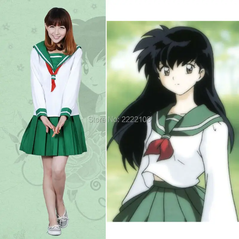 Новый костюм для косплея аниме Inuyasha Higurashi Kagome школьная форма девочек матросский
