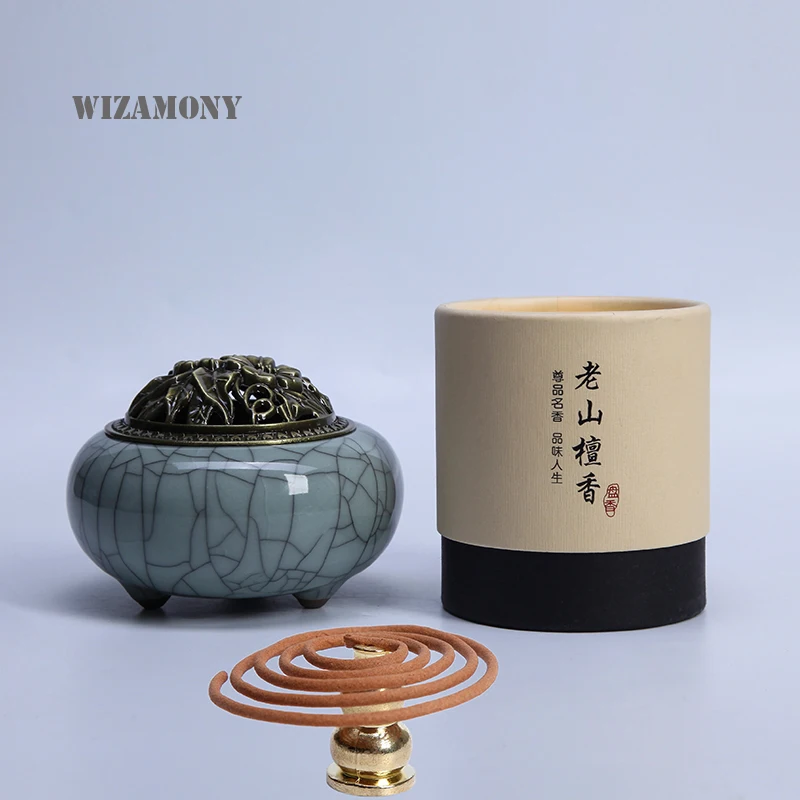 2016 новое поступление Longquan Celadon три фута ладан и курильщик группа сплав ладана