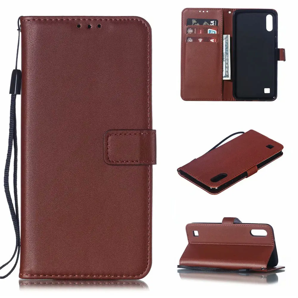 (3 Card) Brown Чехол-портмоне из кожи с откидной крышкой чехол для samsung S10 S9 S8 A90 A80 A70 A60 A50 A40 A30 A20 A10 A10e A20e M40 M20 M10 Примечание 10 plus, 8, 9 - Цвет: (3 Card) Brown